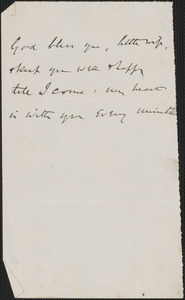 [John Biddulph Martin] autograph note to [Victoria Woodhull Martin], approximately 1883-1897