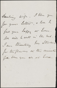 [John Biddulph Martin] autograph note to [Victoria Woodhull Martin], approximately 1883-1897