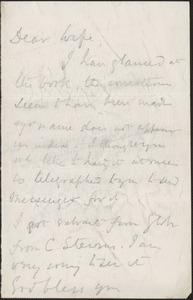 [John Biddulph Martin] autograph note to Victoria Woodhull Martin, approximately 1883-1897