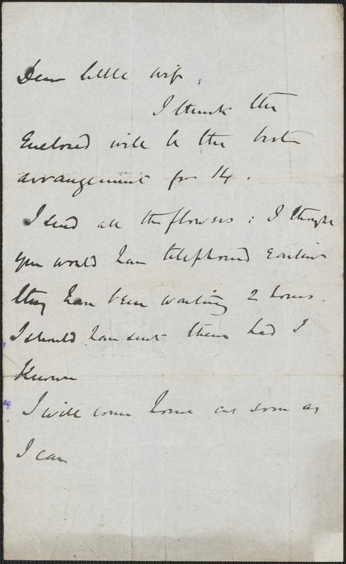 [John Biddulph Martin] autograph note (incomplete) to [Victoria Woodhull Martin], approximately 1883-1897