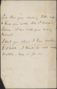 [John Biddulph Martin] autograph note to Victoria Woodhull Martin, approximately 1883-1897