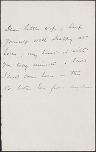 [John Biddulph Martin] autograph note to [Victoria Woodhull Martin], approximately 1883-1897