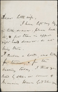 [John Biddulph Martin] autograph note to [Victoria Woodhull Martin], approximately 1883-1897