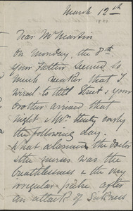 Autograph letter signed to [John Biddulph] Martin, March 12, [1897?]