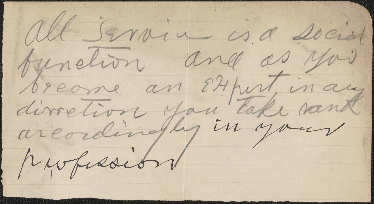 [Victoria Woodhull Martin] autograph note, [Bredon's Norton, Worcestershire, Eng.?], approximately 1901-1927