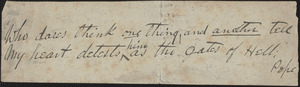 [Victoria Woodhull Martin] autograph note, [Bredon's Norton, Worcestershire, Eng.?], approximately 1901-1927