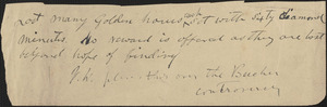 [Victoria Woodhull Martin] autograph note, [Bredon's Norton, Worcestershire, Eng.?], approximately 1901-1927