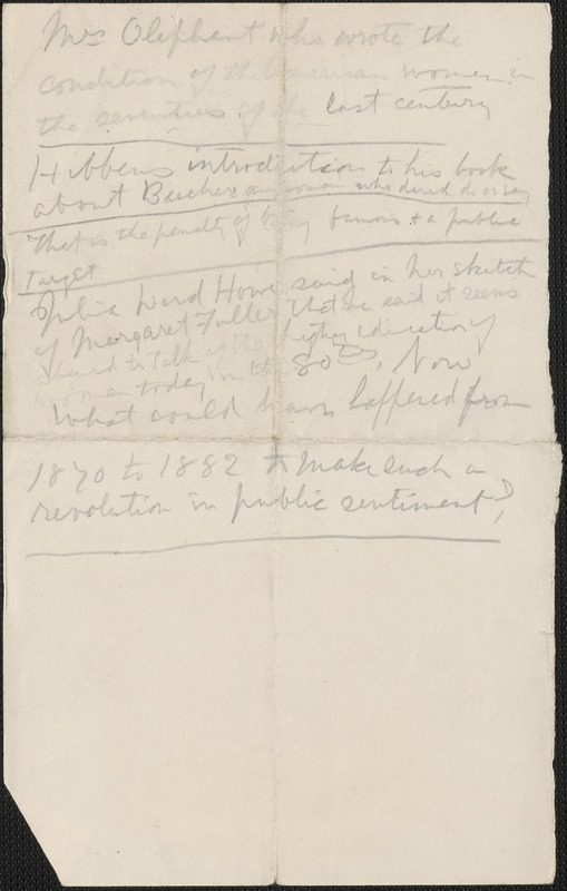 [Zula Maud Woodhull] autograph note, [Hove, Sussex, England, approximately 1927-1930?]