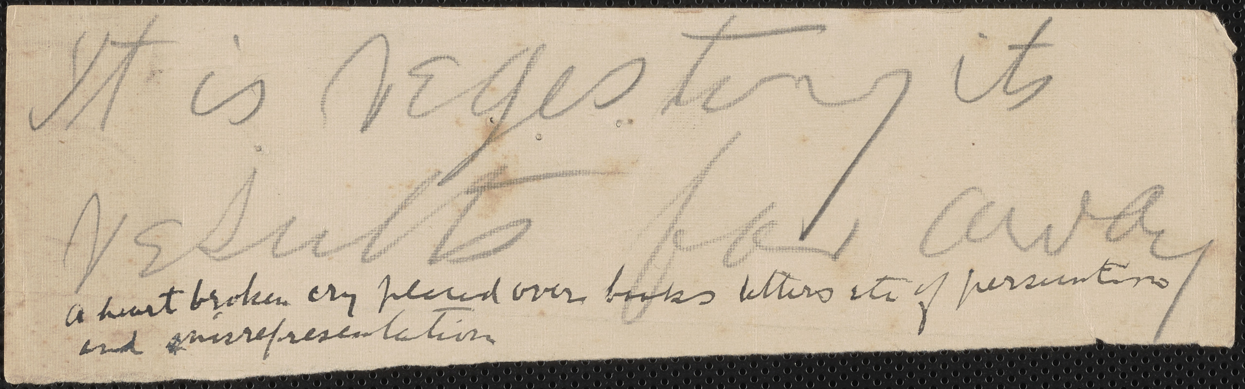 [Zula Maud Woodhull] autograph note, [Hove, Sussex, England, approximately 1927-1930?]