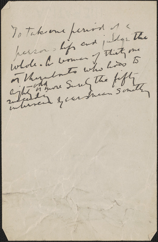 [Zula Maud Woodhull] autograph note, [Hove, Sussex, England, approximately 1927-1930?]