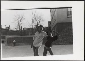 LaToya, right, and a friend in Washington Elms, Cambridge, MA