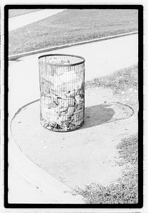 Trash in a trash can