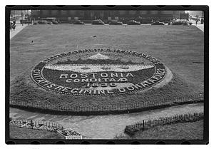 "Bostonia Condita AD 1630" floral design of the seal of the City of Boston, Copley Square