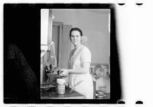 Maude Sanromá in a kitchen