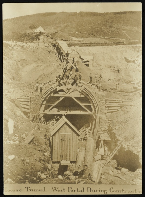 Hoosac Tunnel. West portal during construction