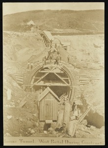 Hoosac Tunnel. West portal during construction
