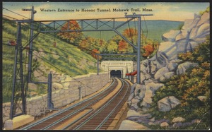 Western entrance to Hoosac Tunnel, Mohawk Trail, Mass.