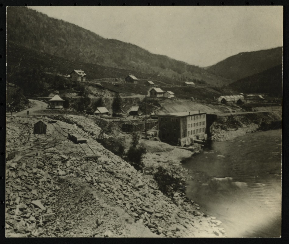 Hoosac Tunnel, its surroundings, workers, and machinery