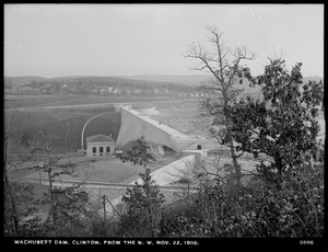 Wachusett Dam, Wachusett Dam, from the northwest, Bastion and Waste Weir, Clinton, Mass., Nov. 22, 1905
