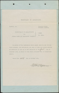 Order on motion to extend time for filing exceptions to December 10, 1921