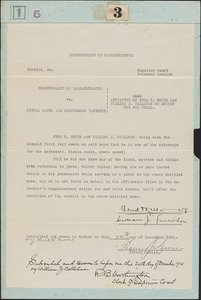 Affidavit of Fred H. Moore and William J. Callahan