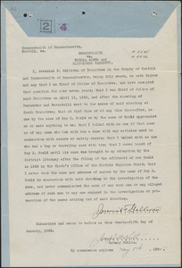 Affidavit of Jeremiah F. Gallivan