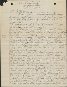 Letter from Louis Pelser to Frederick G. Katzmann