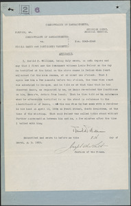 Affidavit of Harold P. Williams