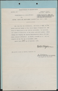 Order Extending Time for Filing Claim of Exceptions and Bill of Exceptions to November 7, 1924