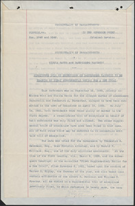 Sub-Bill of Exception of defendant Bartolomeo Vanzetti on First Supplementary Motion for new trial