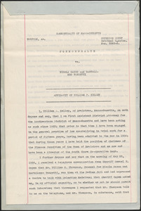 Affidavit of William P. Kelley