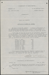 Affidavit of Lester S. Cornell