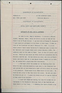 Affidavit of Mrs. May B. Monterio