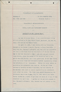 Affidavit of Mrs. Louise Kelly