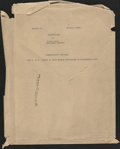 Envelope for nine photographs of the crime scene, Photographer John L. Farley