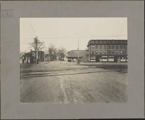 Photograph of the east side of the railroad crossing looking east on Pearl Street at South Braintree