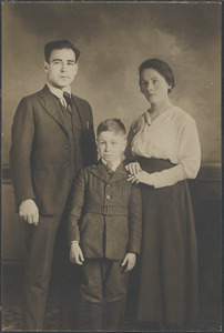 Photograph of Nicola, Rose, and Dante Sacco