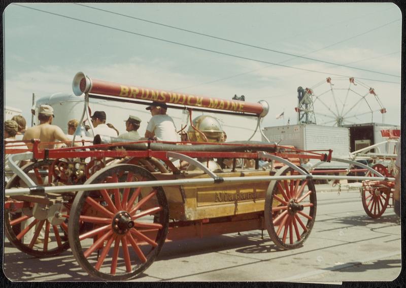 Niagara of Brunswick, ME, antique fire apparatus on parade