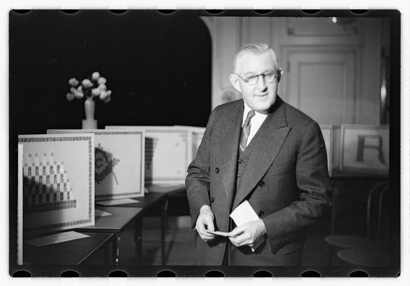 Ernest D. Chase pres., birthday card of stamps