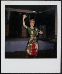 Young woman performing cultural dance