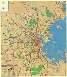 Metropolitan Boston transportation map
