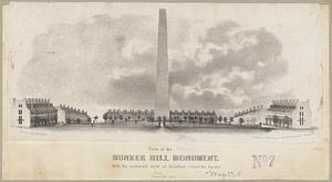 View of the Bunker Hill Monument, with the restricted style of building round the square