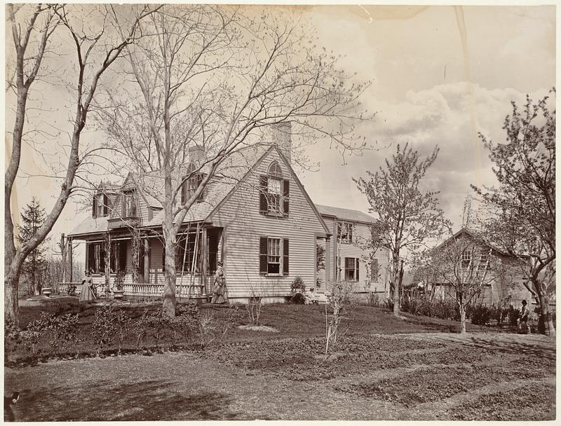 Houses: Old Hancock House on "Brookline Road" near (Riverway) and Pond Sts., Roxbury