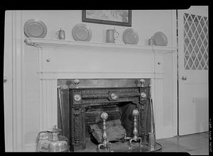 Bacall House, Salem: interior, fireplace