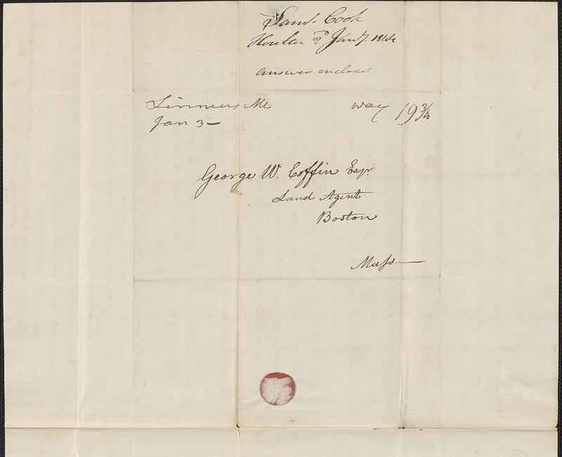 Samuel Cook to George Coffin, 2 January 1844 - Digital Commonwealth