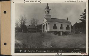 First Baptist Church of Barre (also known as Coldbrook Baptist Church), church, Barre, Mass., Mar. 6, 1930