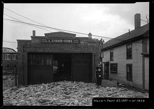 Sidur's garage, 22 Pulaski Street, Ware, Mass., Sep 27, 1938