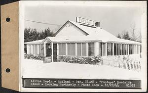 Albina Morin, "Poplars" roadside stand, looking northerly, Rutland, Mass., Dec. 20, 1944