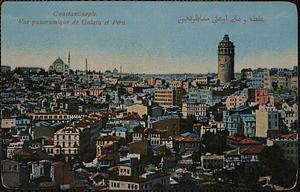 Constantinople. Vue panoramique de Galata et Péra