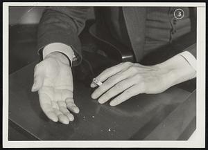 Hands in the New Deal. These are the hands through which pass millions of Uncle Sam's dollars. They belong to Harry Hopkins, Federal emergency Relief Administrator, and are long and lean like himself. Hopkins's most effective and characteristic gesture is a sort of graceful edition of the Bowery tough's side hand pass. The Administrator ends this gesture with a thumb jerk back over his shoulder to indicate Congress, the President of the state of the country in general.